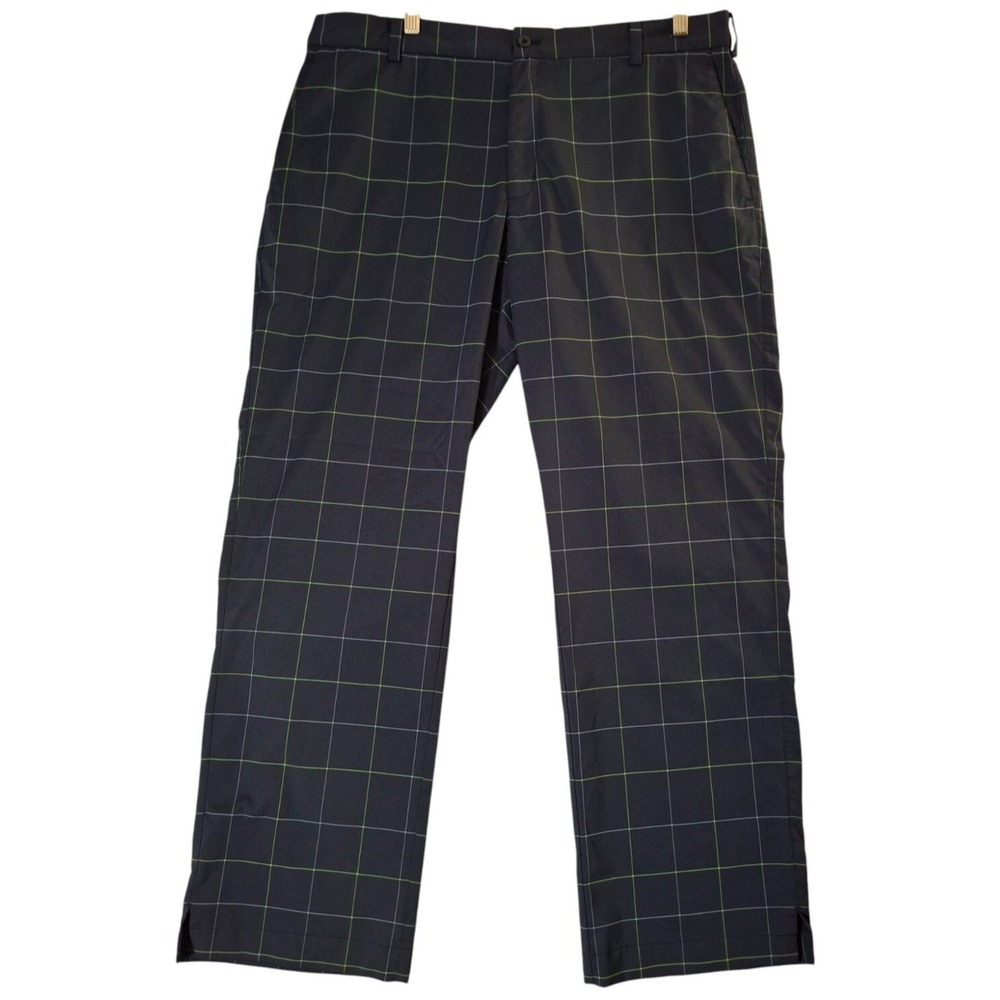 Nike Men’s Black Joggers with Green Windowpane Grid